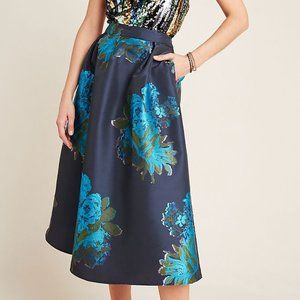 Anthropologie Maeve Ronette Jacquard Midi Skirt 6